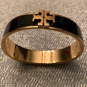 Tory Burch enamel with gold trim bbq gel bracelet